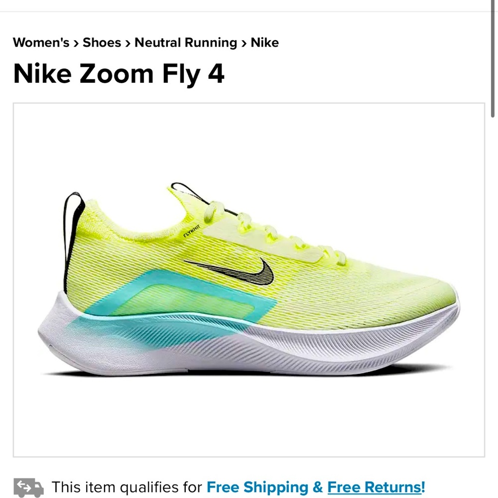 Nike Zoom Fly 4 Women’s sz 8.5